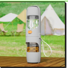 Adventure-Ready Portable Pet Bottle: Hydrate & Feed On-The-Go!